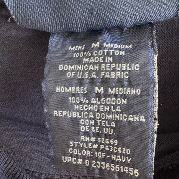 Vintage - Puritan 100% Cotton Men’s Long Sleeve Crew Neck Shirt - Medium - Navy - Picture 3 of 4